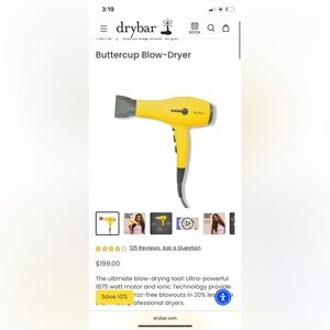 Drybar blow dryer 10 feet cord